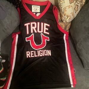 True Religion Black and Red Men's Jersey